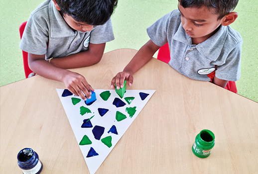 Triangle-at-kindergarten